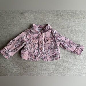 Loveshackfancy x gap Pink Floral Girls Jean Jacket